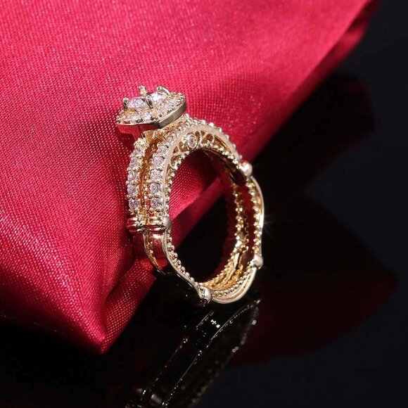 Grace Bridal Set - Solid Brass - AAA  Austrian CZ - Picture 2 of 8